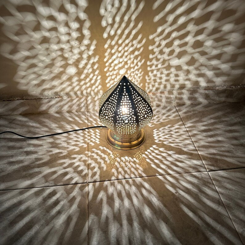 BRASS TABLE & FLOOR LAMP , YOYO