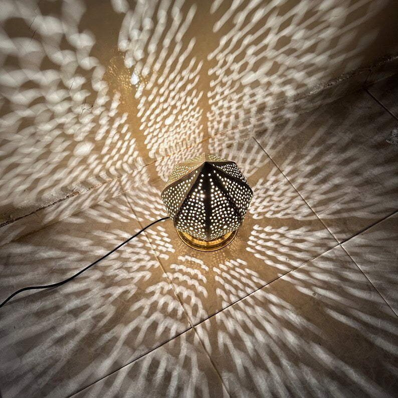 BRASS TABLE & FLOOR LAMP , YOYO