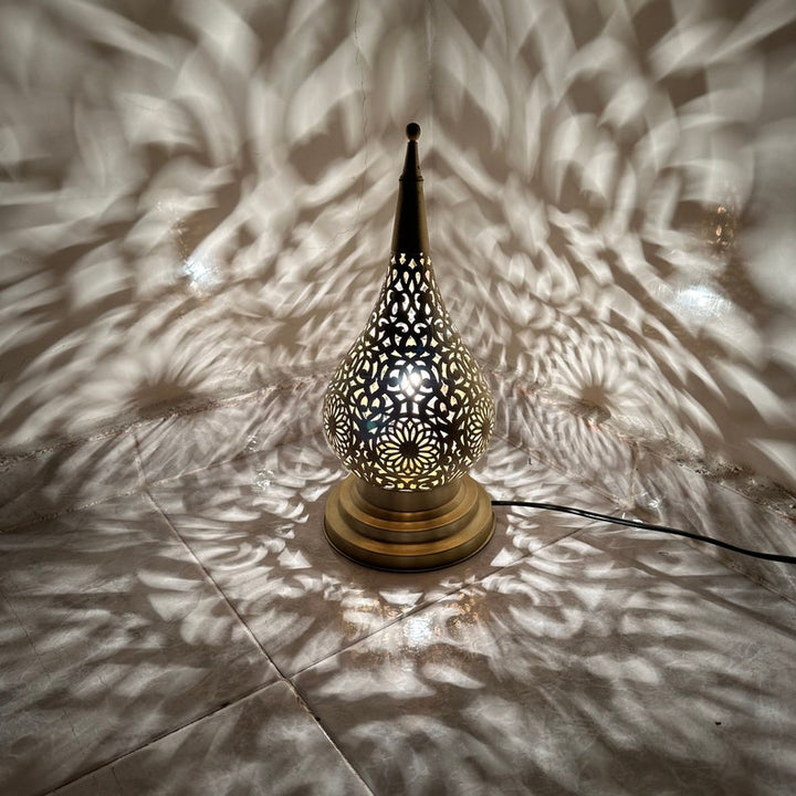 BRASS TABLE & FLOOR LAMP , JANA