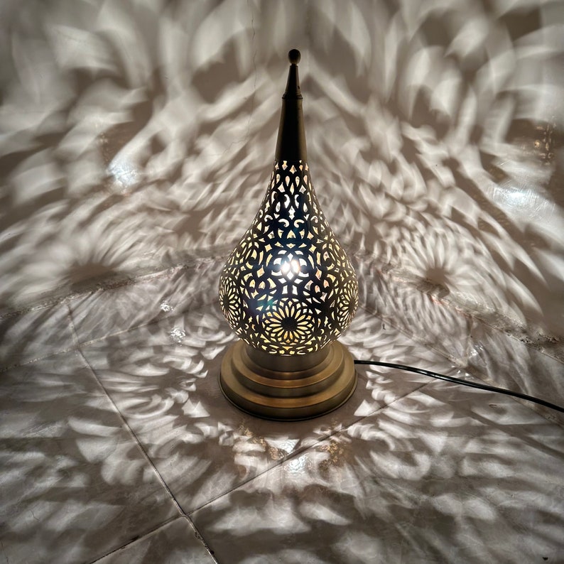BRASS TABLE & FLOOR LAMP , JANA