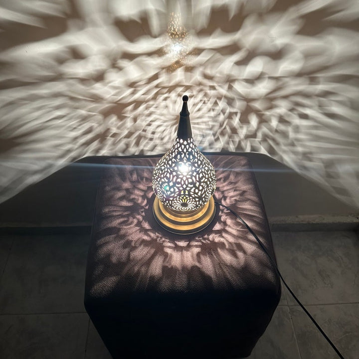 BRASS TABLE & FLOOR LAMP , JANA
