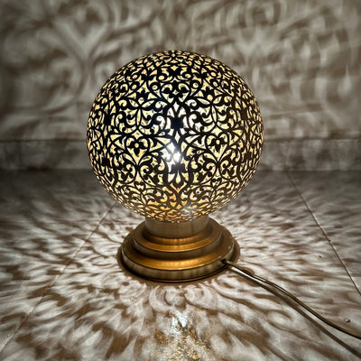 Moroccan standing Lamp – Ideal for Tables and Desks – Premium Brass Finish