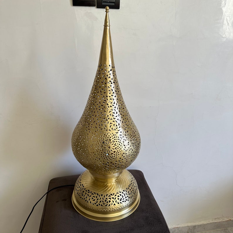 Moroccan standing Lamp – Crafted in Brass – Enhances Modern and Traditional Décor