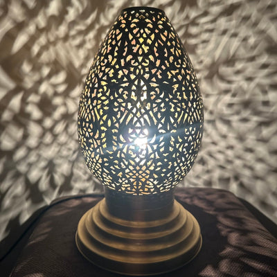 Moroccan Brass standing Lamp – Handmade with Traditional Techniques – Ready to Use