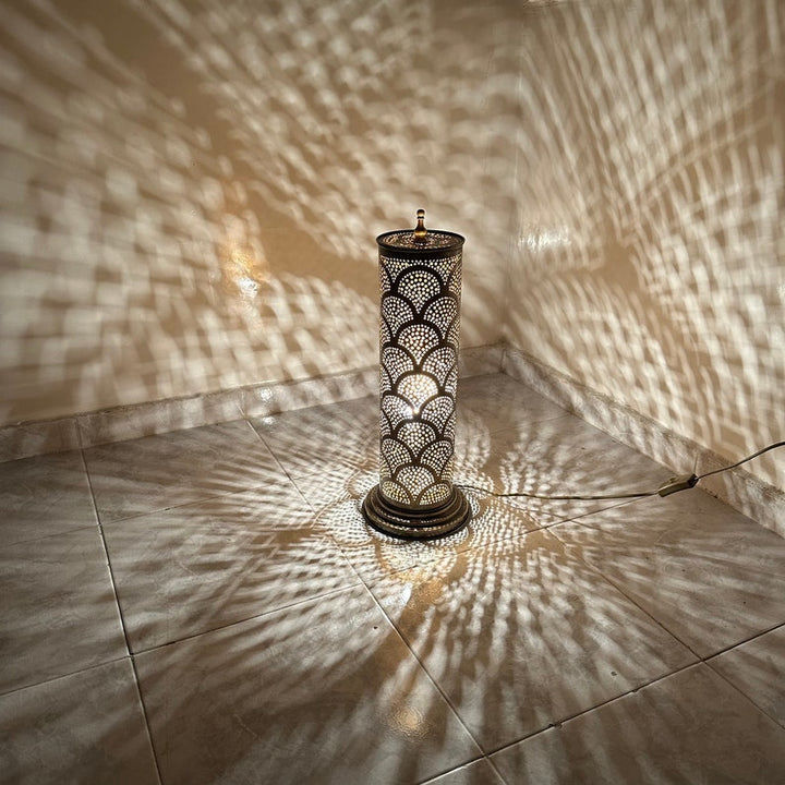 MOROCCAN TABLE & FLOOR LAMP , CYLINDER