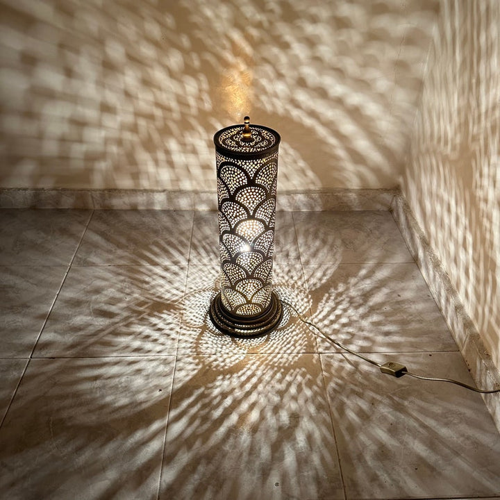MOROCCAN TABLE & FLOOR LAMP , CYLINDER