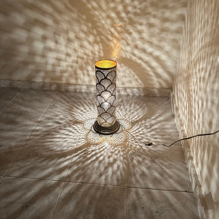 MOROCCAN TABLE & FLOOR LAMP , CYLINDER