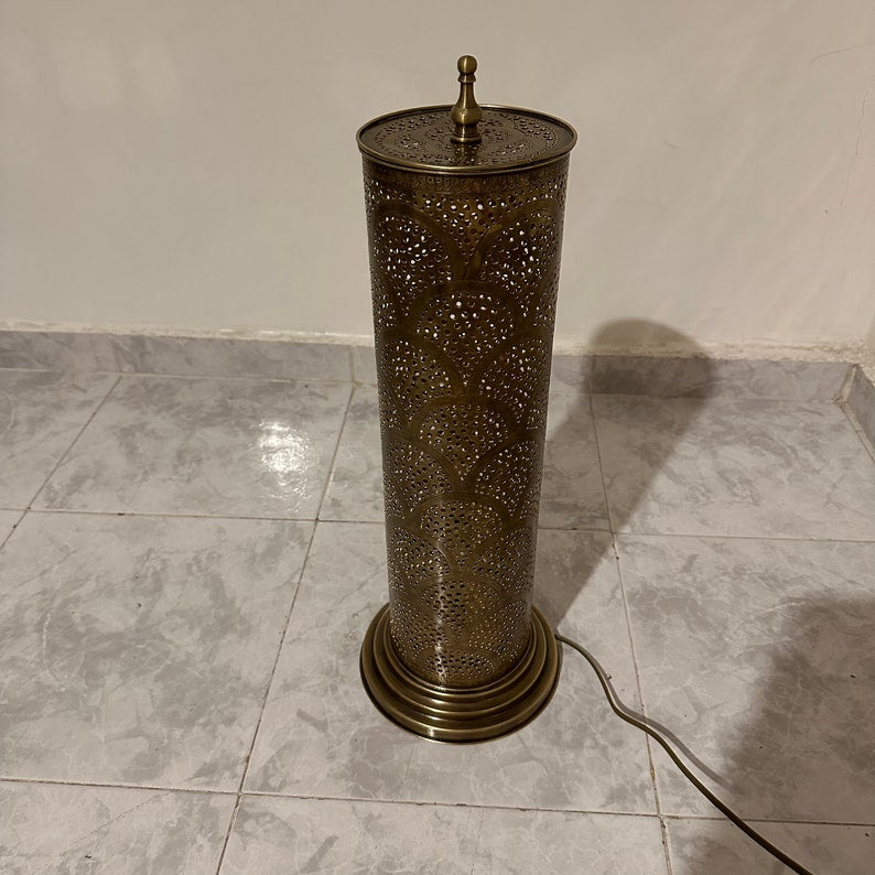 Artistic Standing Lamp – Moroccan Influence – Hardwired and Ready for Use