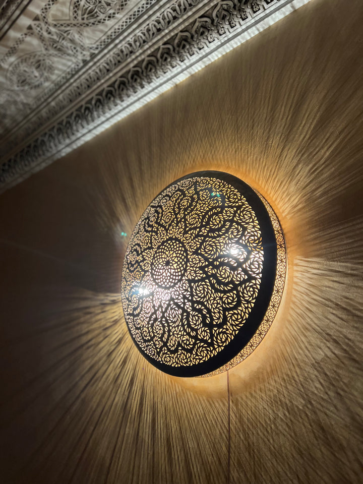 BRASS WALL SCONCE, MASK II