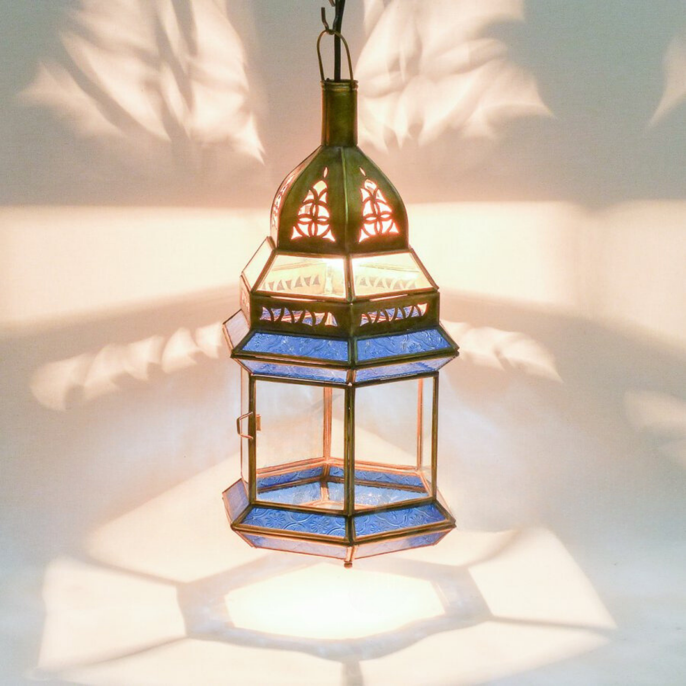 Hanging Glass Lantern – Glass and Brass, Enchanting Design – Luxury for Home Décor