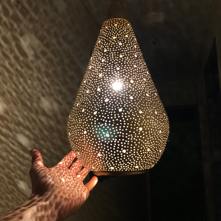 BRASS CEILING LIGHT , TEAR PIERCED 2