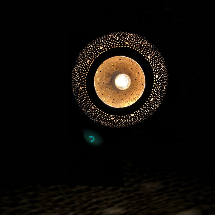 BRASS CEILING LIGHT , TEAR PIERCED 2