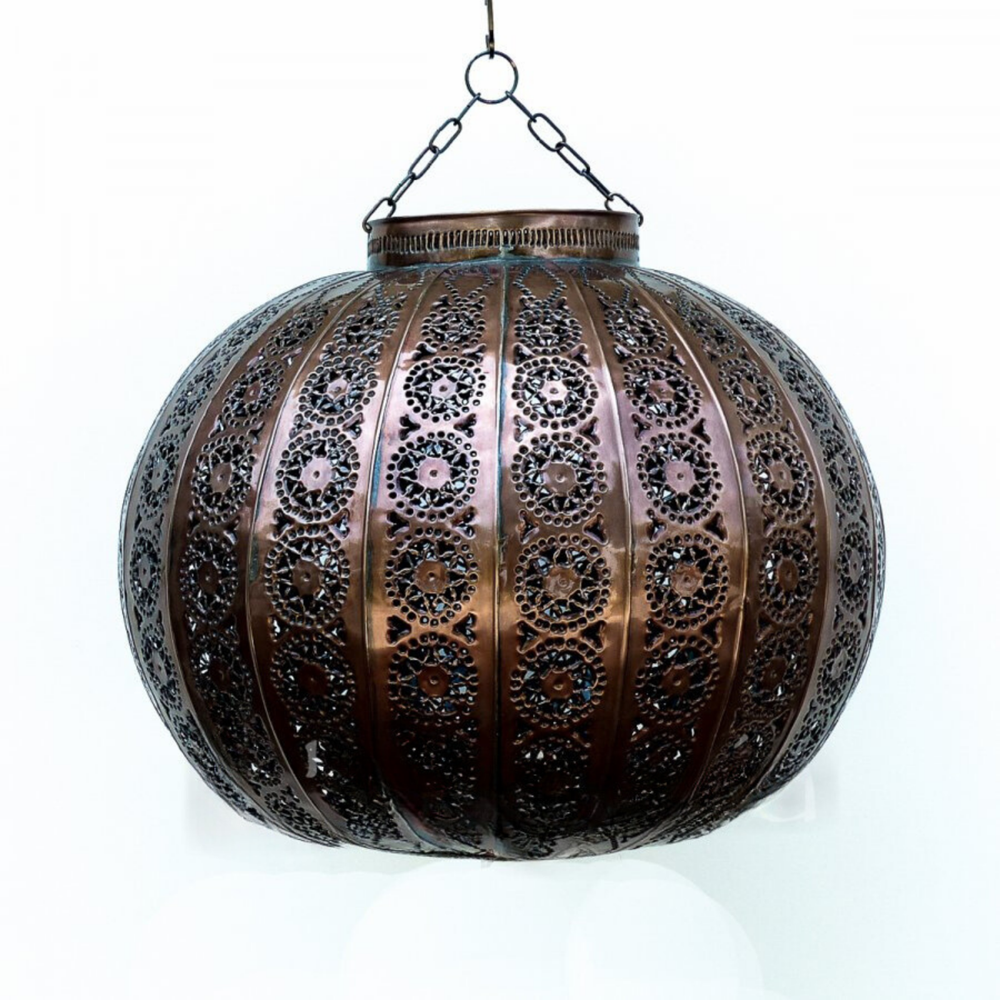 Traditional Hanging Lantern - Spherical in shape - with the Moroccan style - Luxury for Outdoor and Indoor Lighting Decor