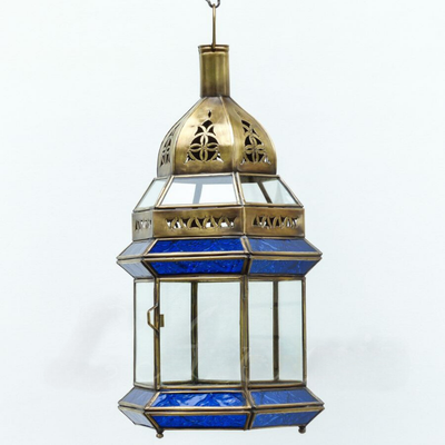 Hanging Glass Lantern – Glass and Brass, Enchanting Design – Luxury for Home Décor