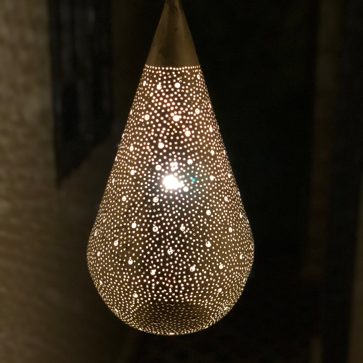 BRASS CEILING LIGHT , TEAR PIERCED 2