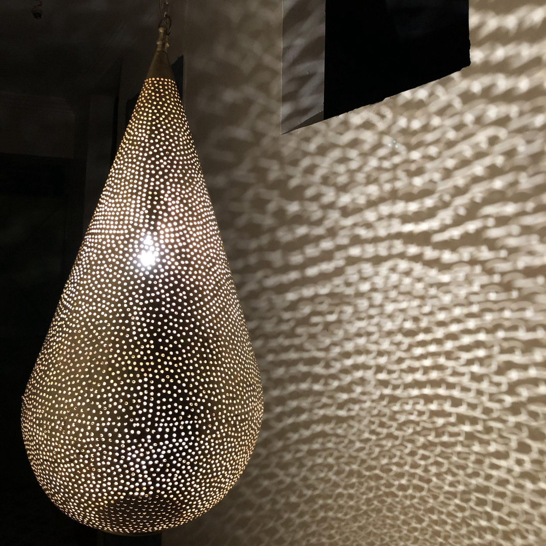 BRASS CEILING LIGHT , TEAR PIERCED 1