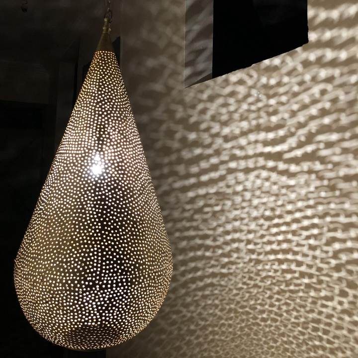 BRASS CEILING LIGHT , TEAR PIERCED 1
