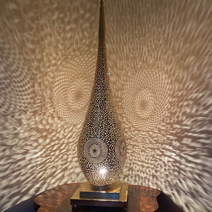 MOROCCAN TABLE & FLOOR LAMP , MASLOUBA