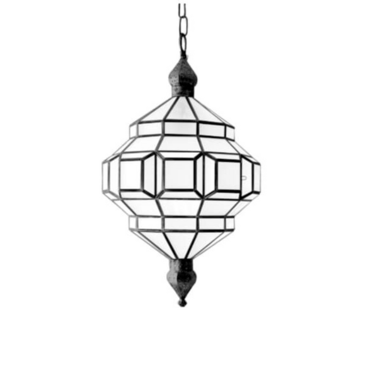 GEOMETRIC GLASS LAMPS, MILOUD FROOSTED