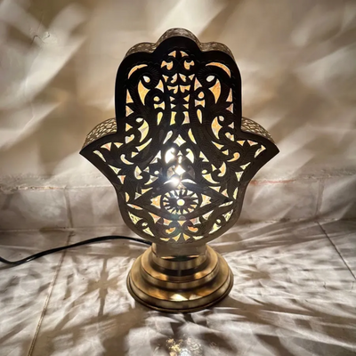 Stylish Moroccan Brass standing Lamp – Perfect for Adding Warmth and Luxury to Any Room