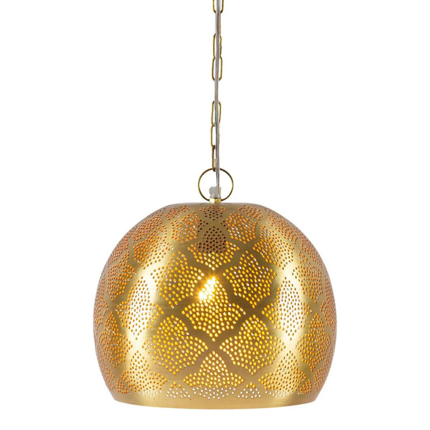 Iconic Ceiling Lamp – Available in Gold, Silver, Black Brass, Hand Engraved with Moroccan style – Ideal for Home Lighting Decor