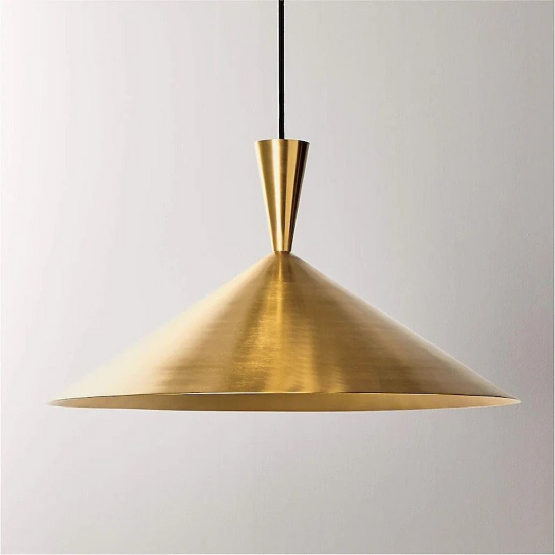 CONE CEILING LIGHT - GOLD BRASS