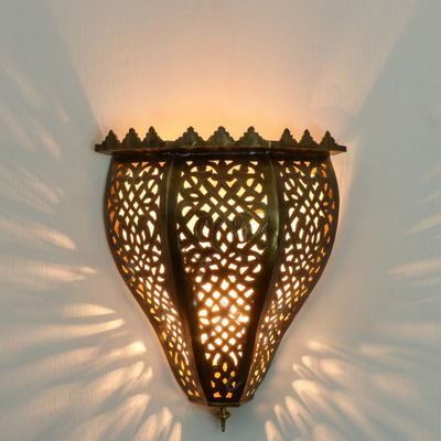 Wall Sconces with Warm Light, Reflect a beautiful geometric pattern on wall - Luxury for home & Business decoration