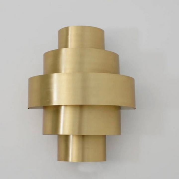 BRASS WALL SCONCE, CYLINDER