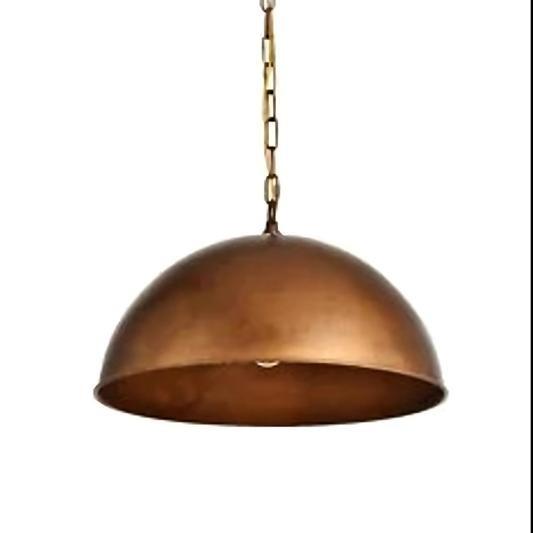 COPPER DOME CEILING LIGHT, SATIN