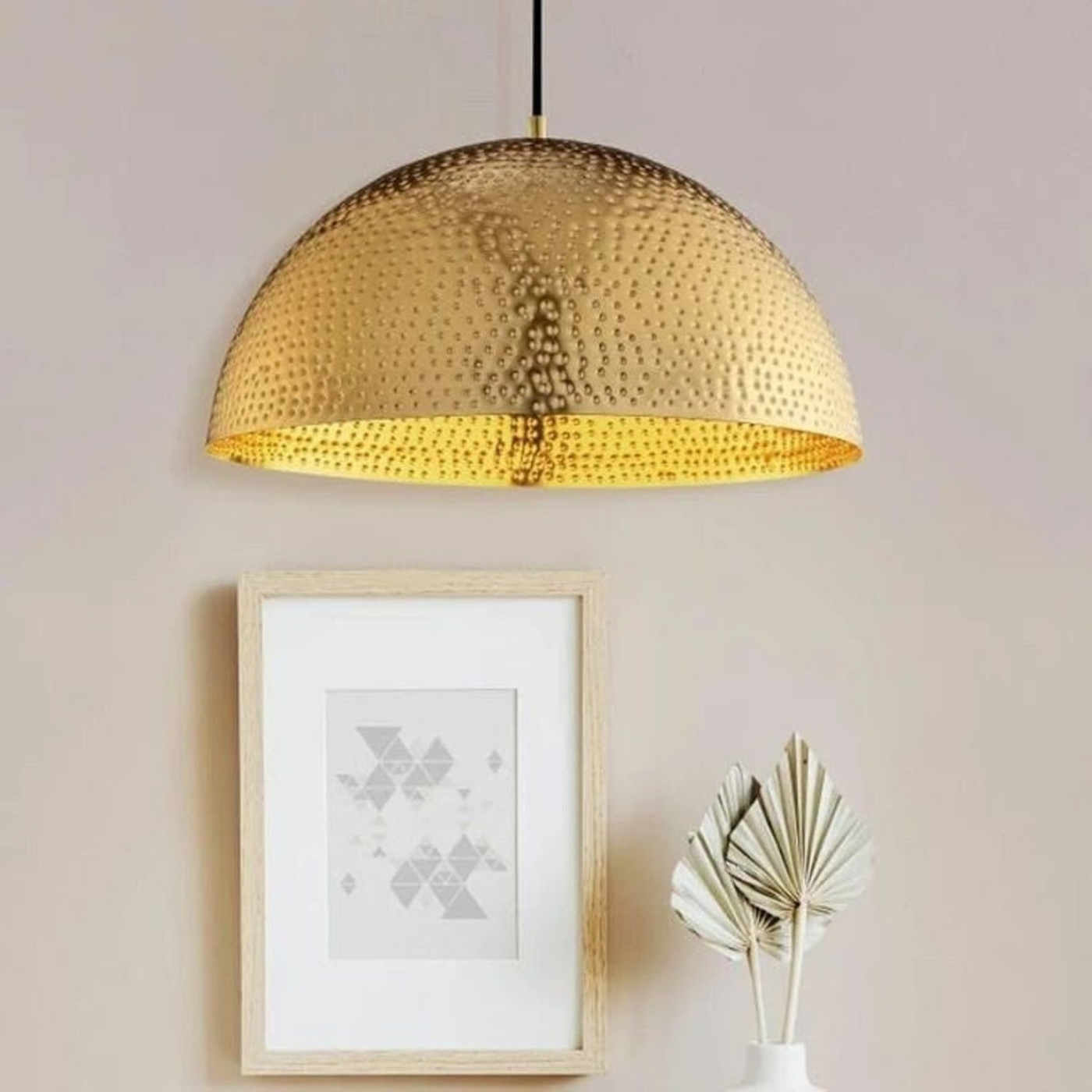 Gold Dome Ceiling Fixture, Ready to Install – Luxury for Kitchen Lighting