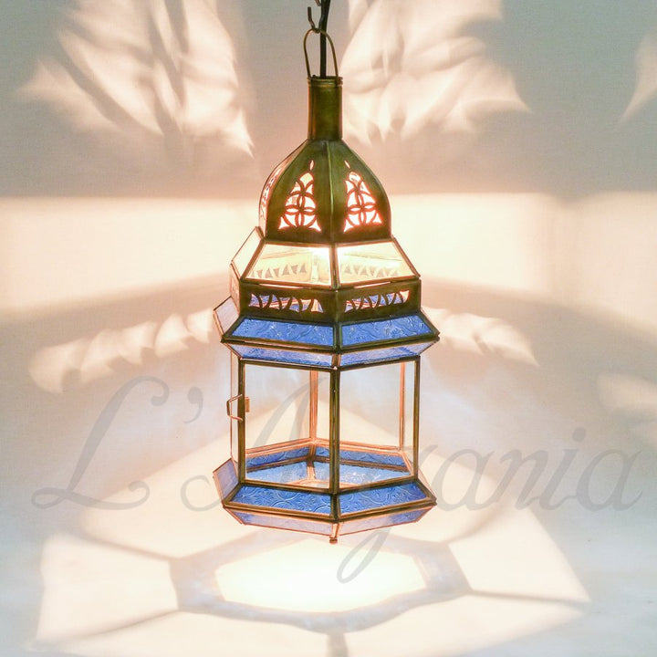 Hanging Glass Lantern – Made of Glass and Brass – Reflect a enchanting design, Luxury for Home Decoration