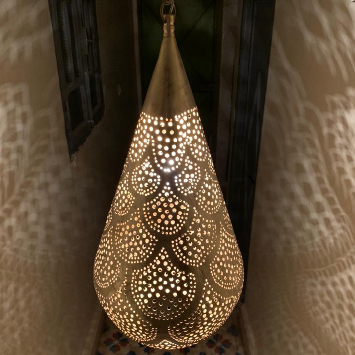 BRASS CEILING LIGHT , TEAR WAVES