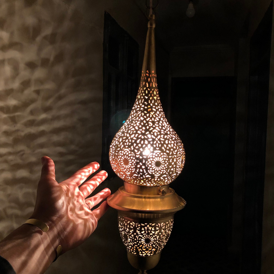 BRASS CEILING LIGHT , NUR