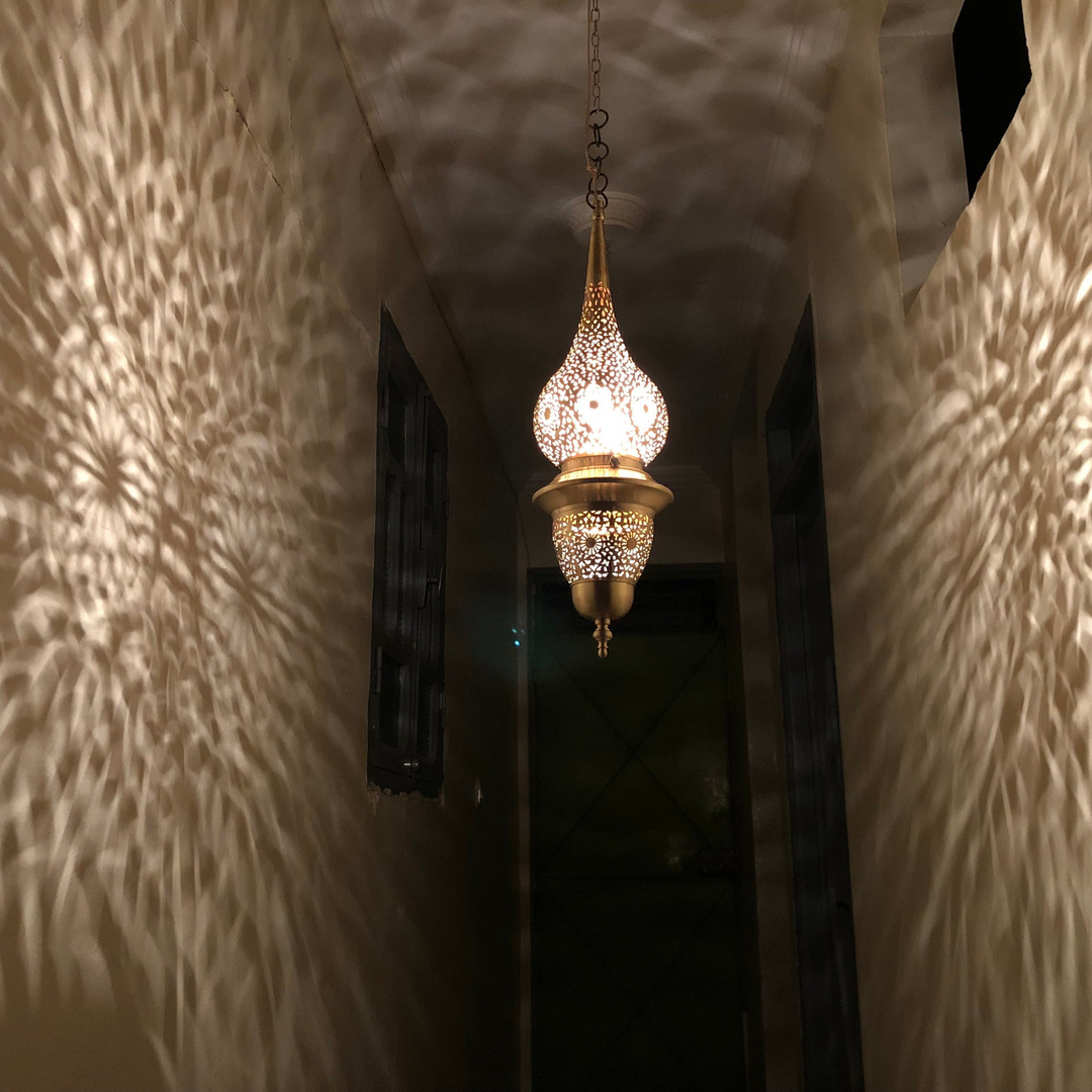 BRASS CEILING LIGHT , NUR