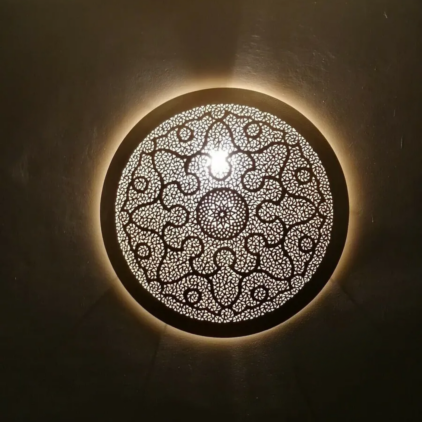 Creative Round Wall Sconce – Flush Mount, Perfect for Any Moroccan-Inspired Décor