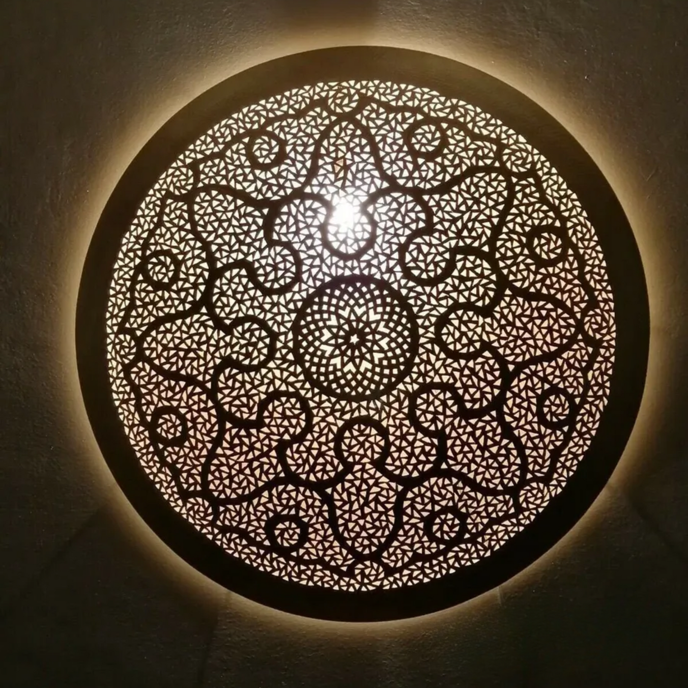 Creative Round Wall Sconce – Flush Mount, Perfect for Any Moroccan-Inspired Décor