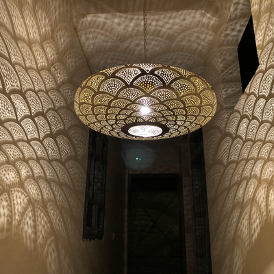 Sphere Ceiling Lamp - Available in Gold, Silver, Black Brass - with Moroccan style - Luxury for Indoor Lighting Decoration