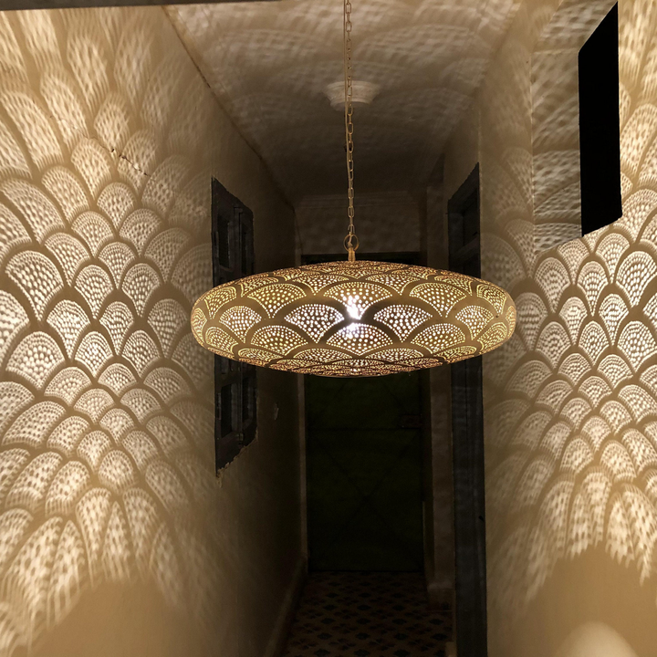 BRASS CEILING LIGHT , NABIL CLOSED BOTTOM