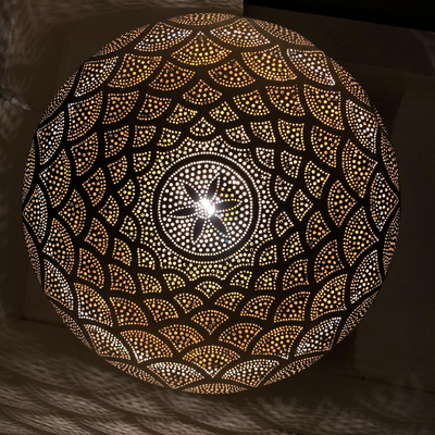 Sphere Chandelier Lighting - Available in Gold, Silver, Black Brass - with Moroccan style - Luxury for Indoor Lighting Decoration