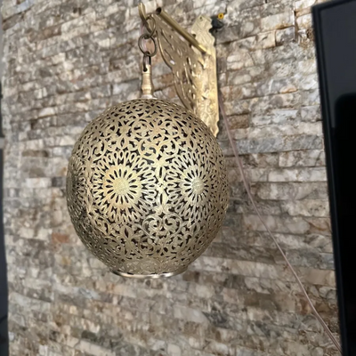 Handcrafted Moroccan Brass Wall Light – Diffusing Warm Light with Exquisite Reflection