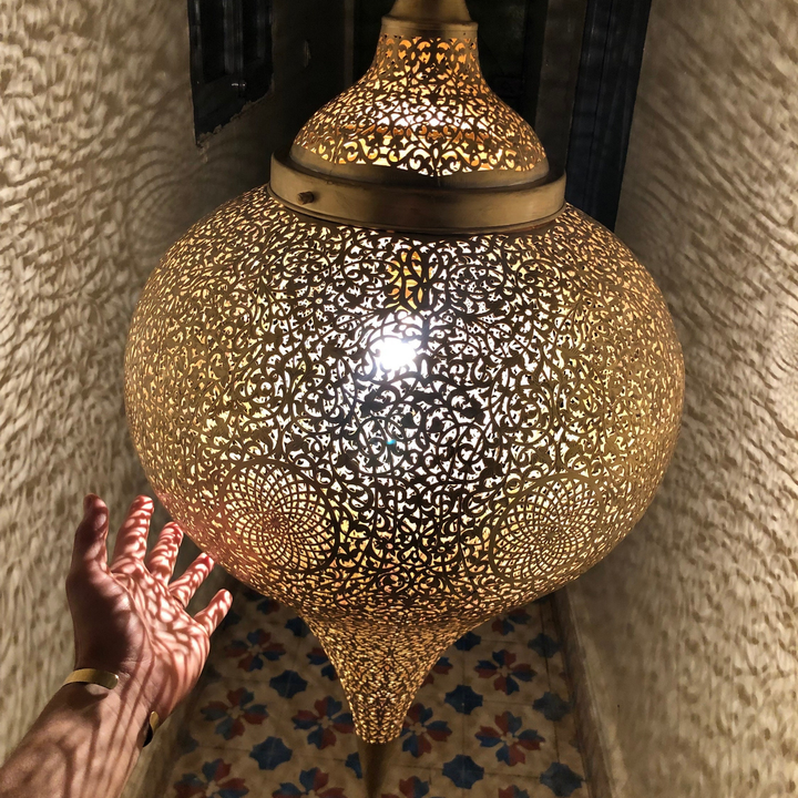 BRASS CEILING LIGHT , JAD