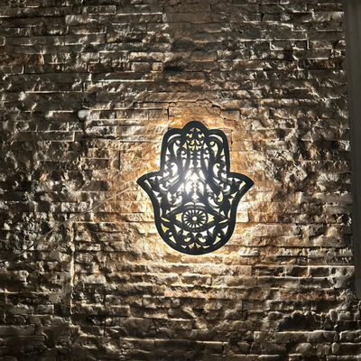 Luxurious Brass Wall Light – Hand-carved with Traditional Moroccan Style – Perfect for Warm Lighting