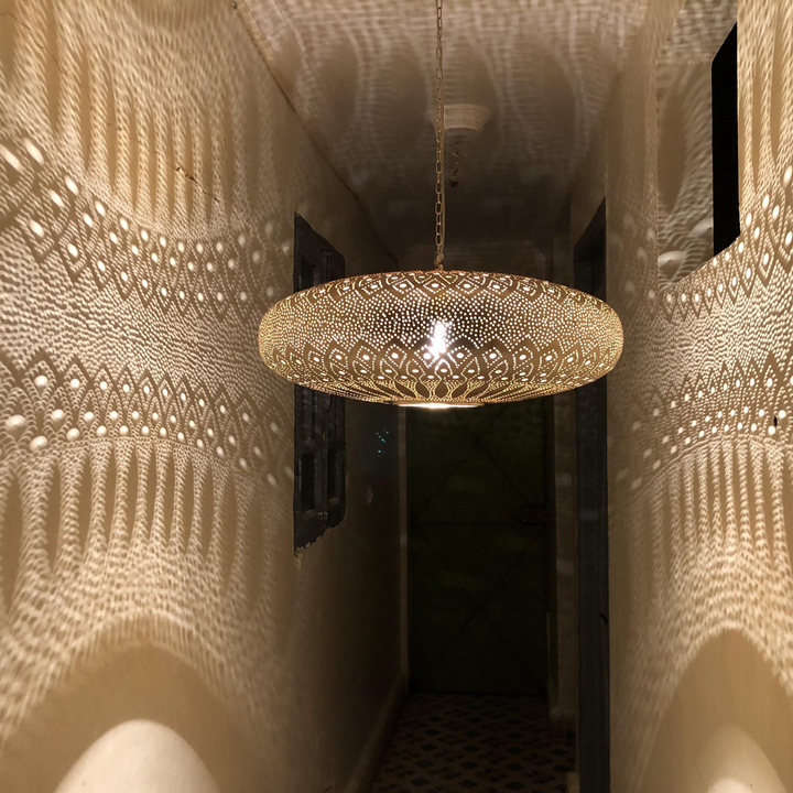 BRASS CEILING LIGHT , KHOBZA OPEN BOTTOM