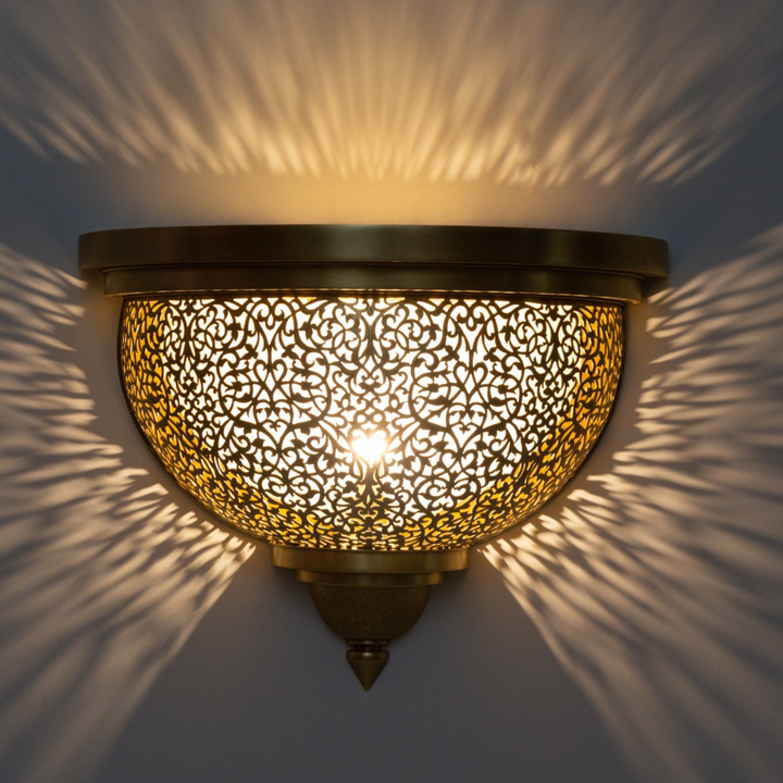 BRASS WALL SCONCE, FIRAS