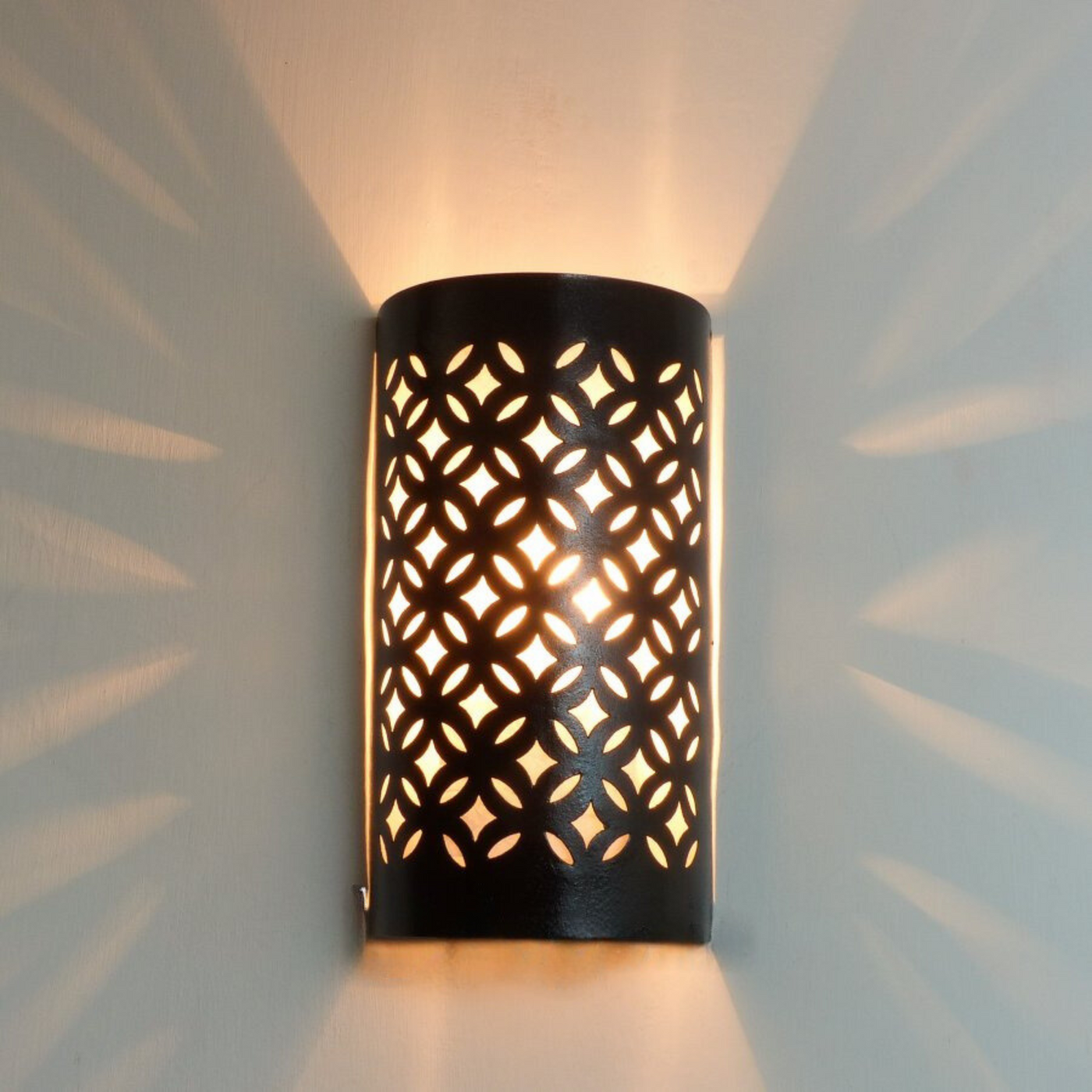 Moroccan Wall Sconce Lamp, Classic Design, Available in Black and White Iron - Luxury for home & Business decoration