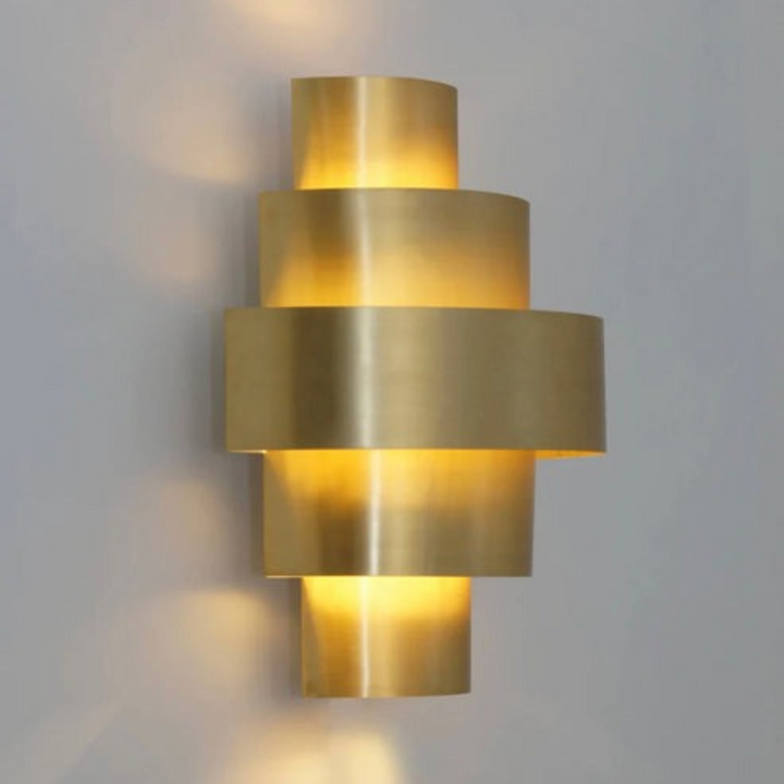 BRASS WALL SCONCE, CYLINDER