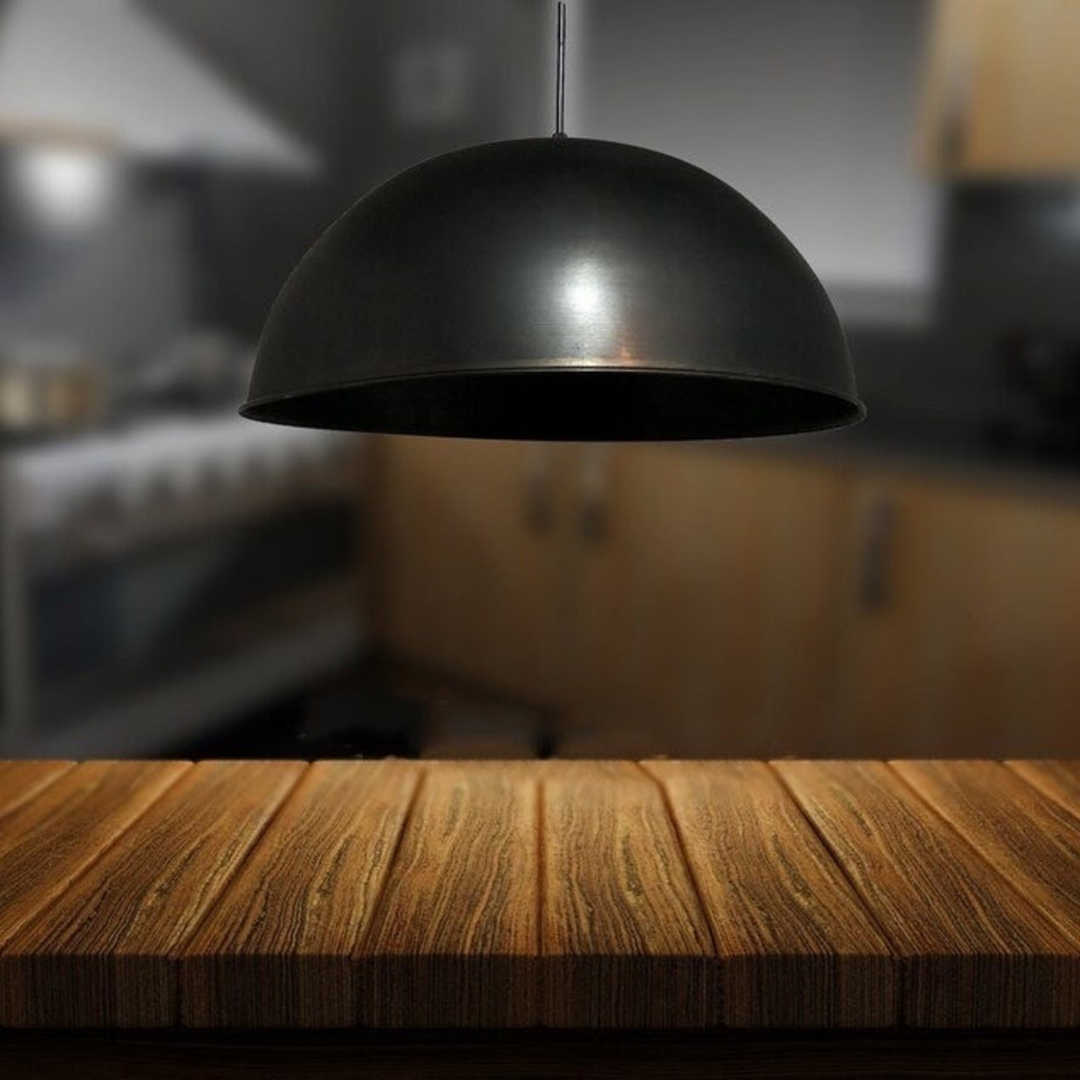 DOME CEILING LIGHT, FULL BLACK