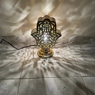 Stylish Moroccan Brass standing Lamp – Perfect for Adding Warmth and Luxury to Any Room