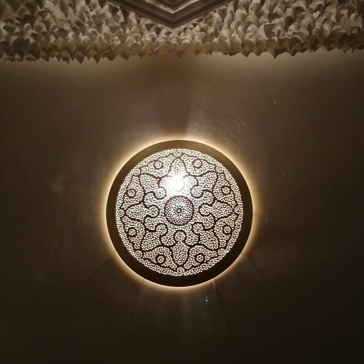 Wall Sconce –  Creative Round Wall Sconce, Flush Mount – The Perfect Addition to Any Moroccan-Inspired Décor.