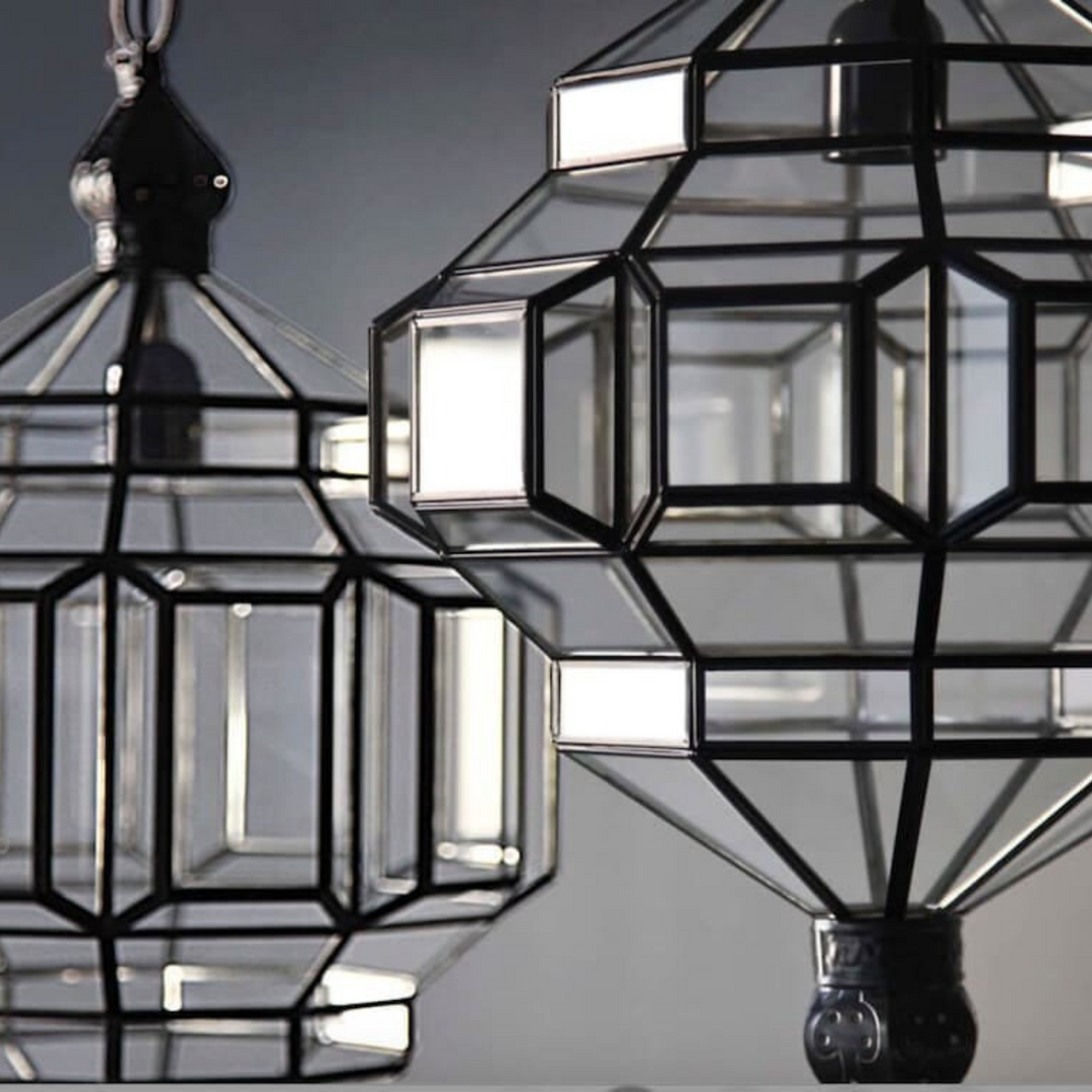 GEOMETRIC GLASS LAMPS, MILOUD TRANSPARENT